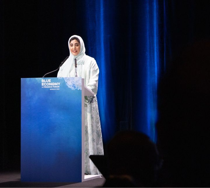 Her Highness Sheikha Shamma bint Sultan bin Khalifa Al Nahyan delivers keynote address at Blue Economy and Finance Forum in Monaco